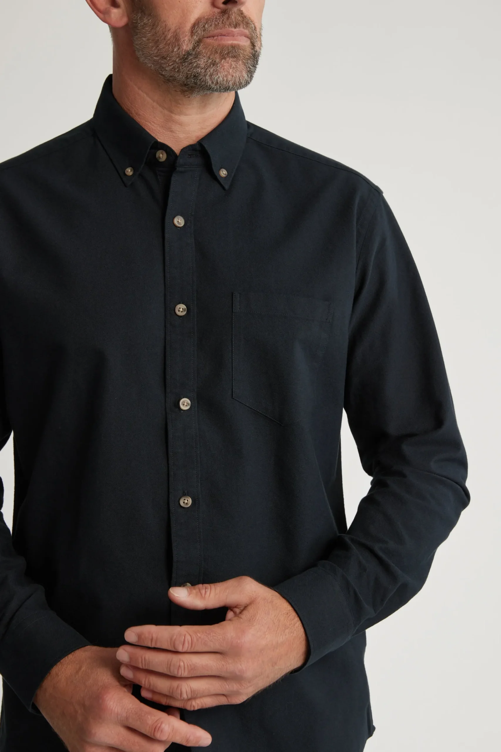 Barkers Classic Fit Shirts|Classic Fit Shirts^Thatcher Oxford Shirt Classic Fit BLACK