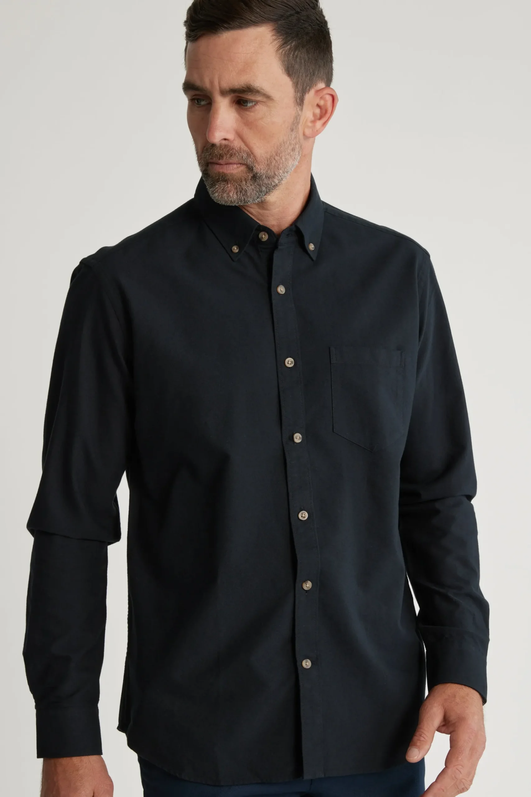 Barkers Classic Fit Shirts|Classic Fit Shirts^Thatcher Oxford Shirt Classic Fit BLACK