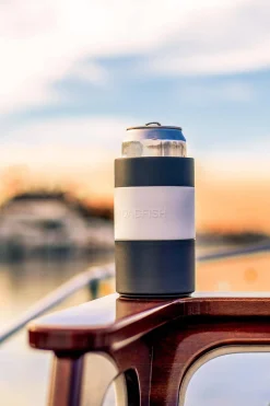 Barkers Drink Bottles & Flasks^Toadfish Non-Tipping Can Cooler WHITE