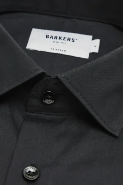 Barkers Eco Easy Care Shirts|Tailored Fit Shirts^Tribeca Regular Cuff Shirt BLACK