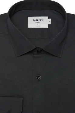 Barkers Eco Easy Care Shirts|Tailored Fit Shirts^Tribeca Regular Cuff Shirt BLACK