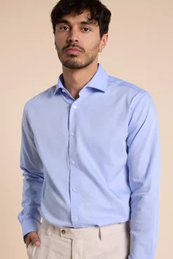 Barkers Eco Easy Care Shirts|Tailored Fit Shirts^Tribeca Regular Cuff Shirt LIGHT BLUE