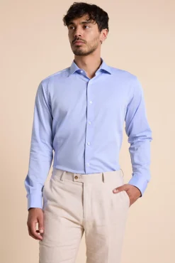 Barkers Eco Easy Care Shirts|Tailored Fit Shirts^Tribeca Regular Cuff Shirt LIGHT BLUE