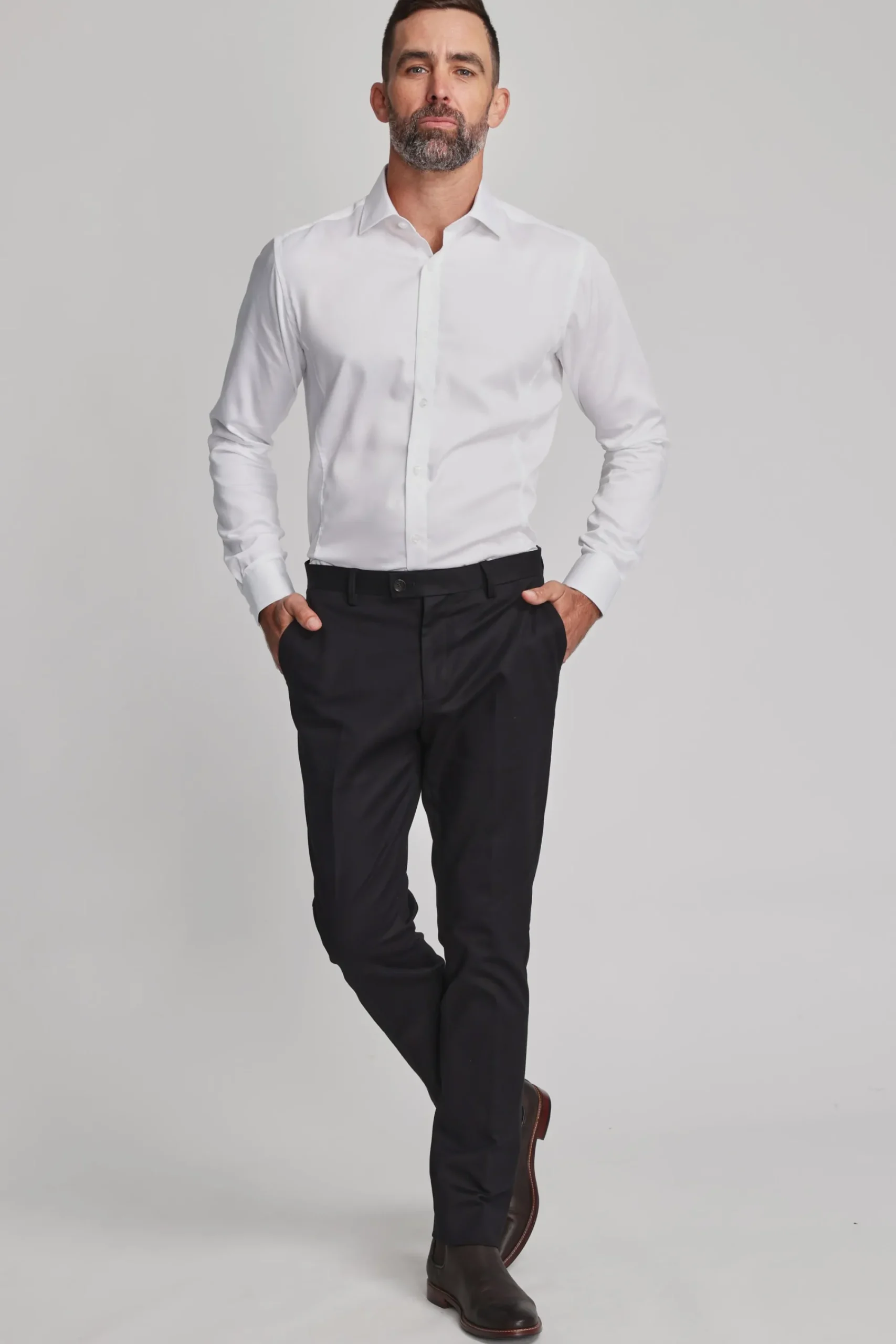 Barkers Eco Easy Care Shirts|Tailored Fit Shirts^Tribeca Regular Cuff Shirt WHITE