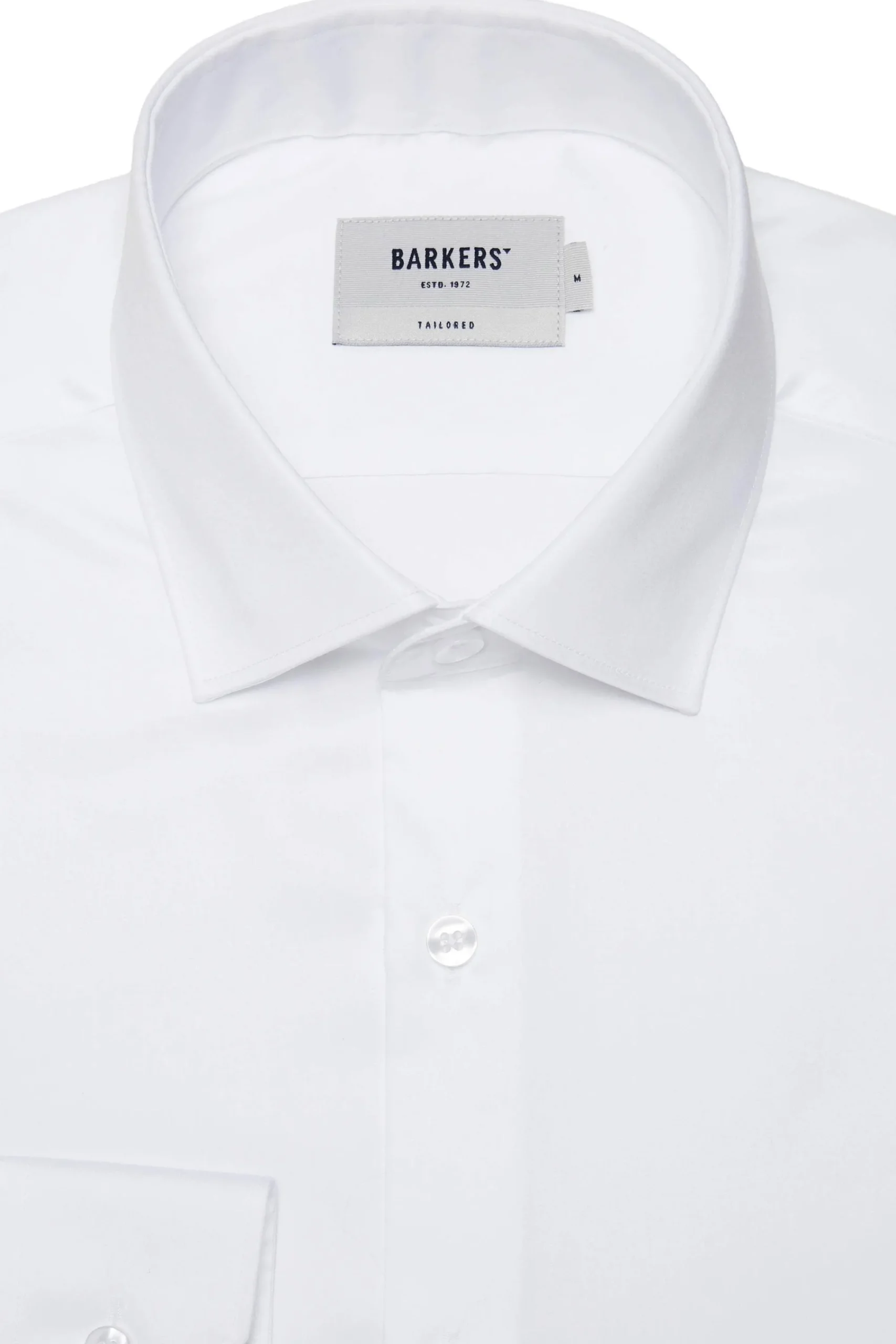Barkers Eco Easy Care Shirts|Tailored Fit Shirts^Tribeca Regular Cuff Shirt WHITE