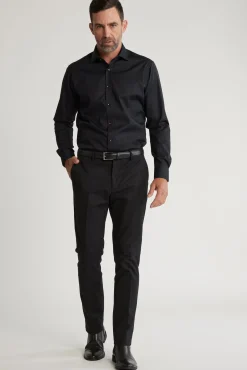 Barkers Classic Fit Shirts|Classic Fit Shirts^Tribeca Regular Cuff Shirt Classic Fit BLACK