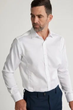 Barkers Classic Fit Shirts|Classic Fit Shirts^Tribeca Regular Cuff Shirt Classic Fit WHITE